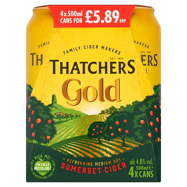 Thatchers Gold Somerset Cider 4x500ml