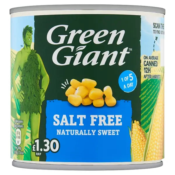Green Giant Salt Free Sweetcorn 340g