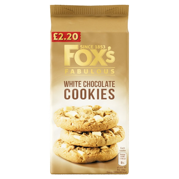 Foxs Biscuits White Choc Chunkie Cookie 180g