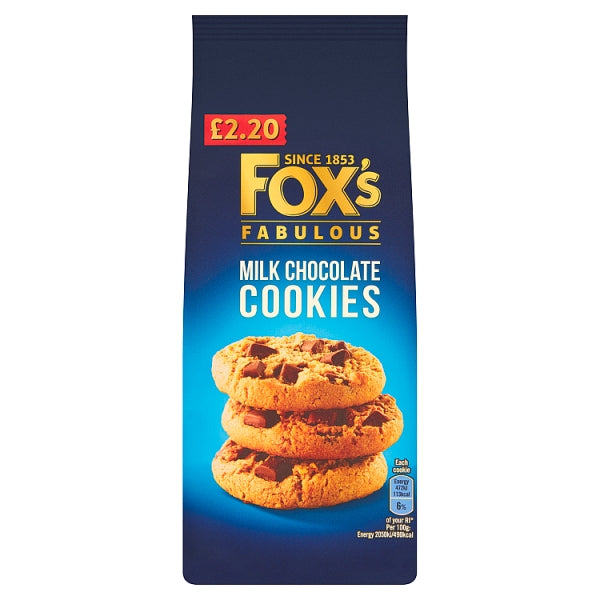 Foxs Biscuits Milk Choc Chunkie Cookie 180g