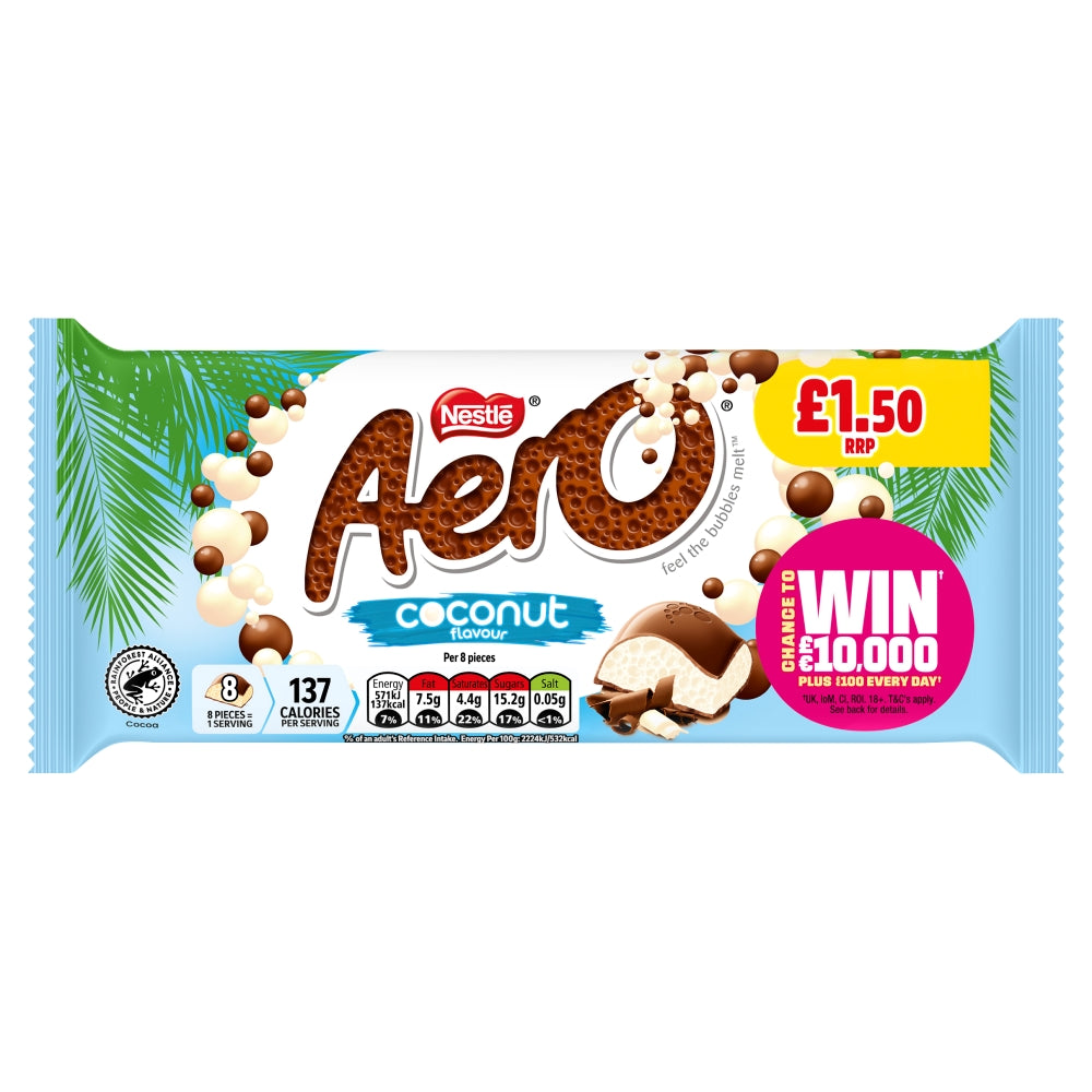 Aero Coconut Chocolate Sharing Bar 90g