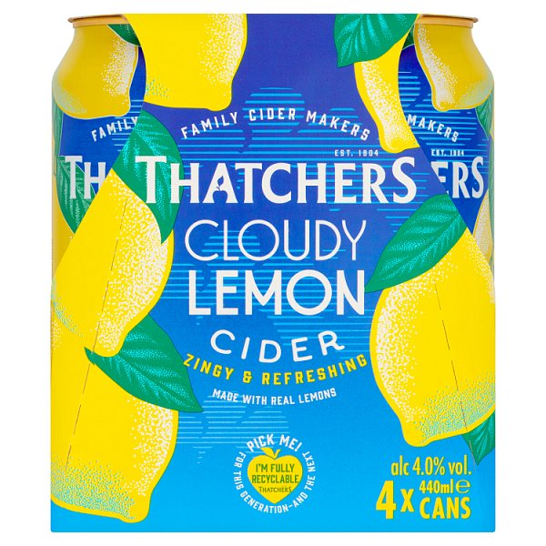 Thatchers Cloudy Lemon Cider 4x440ml