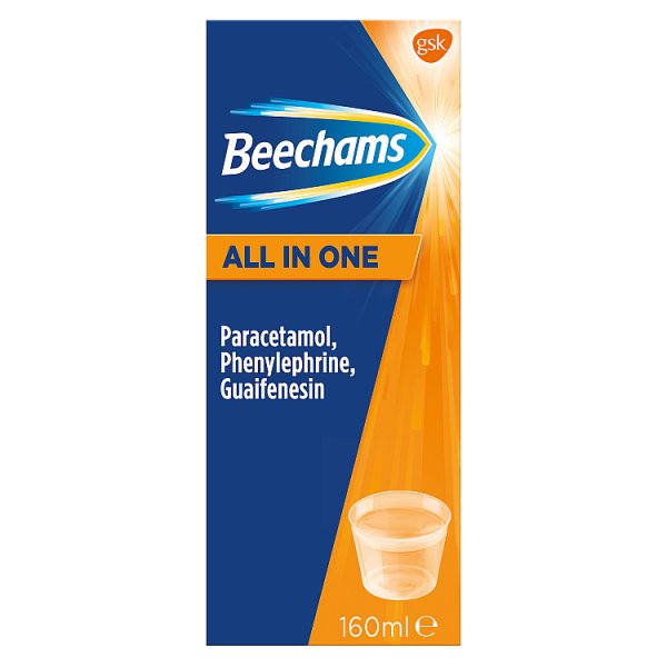 Beechams All in One Liquid, Cold and Flu Relief with Paracetamol 160 ml