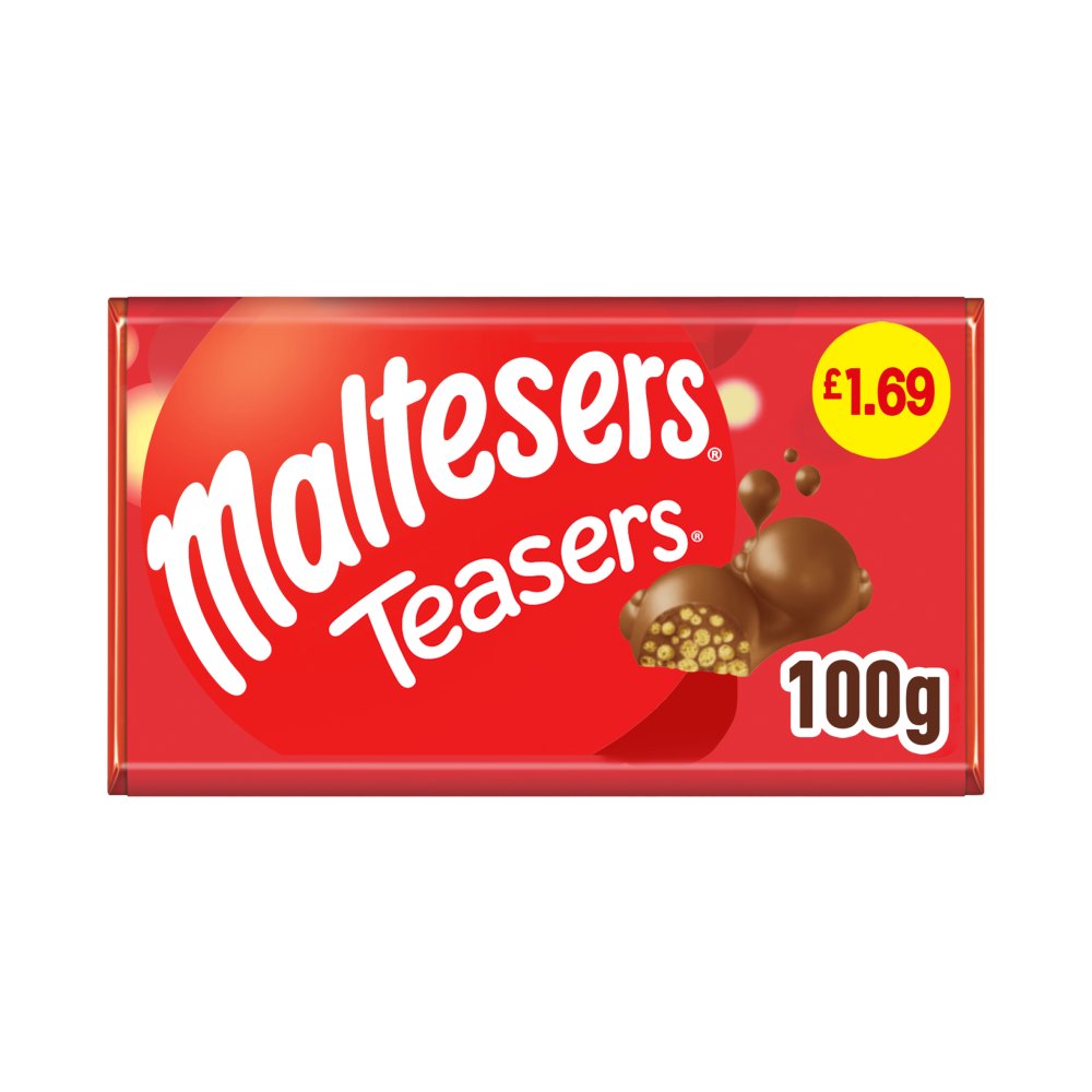 Maltesers Teasers Milk Chocolate & Honeycomb Block Bar 100g