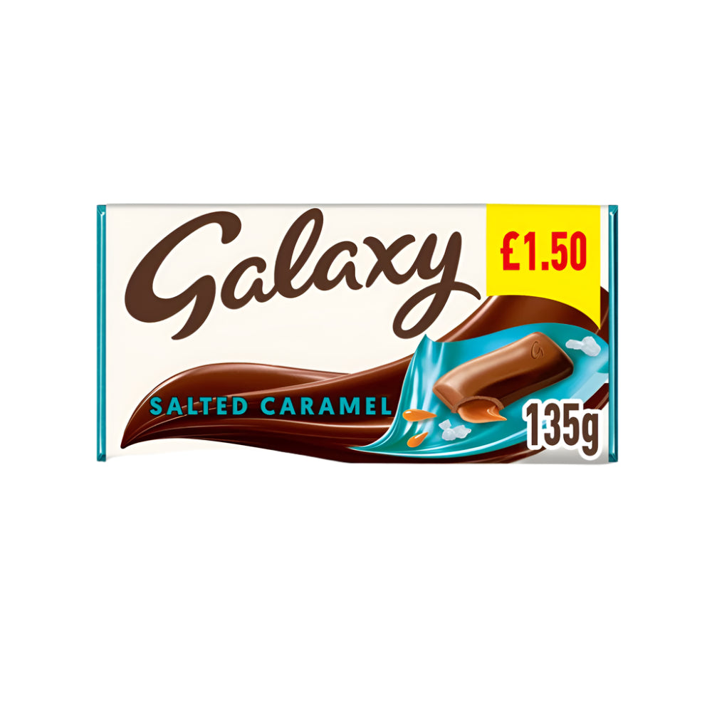 Galaxy Salted Caramel & Milk Chocolate Block Bar 135g