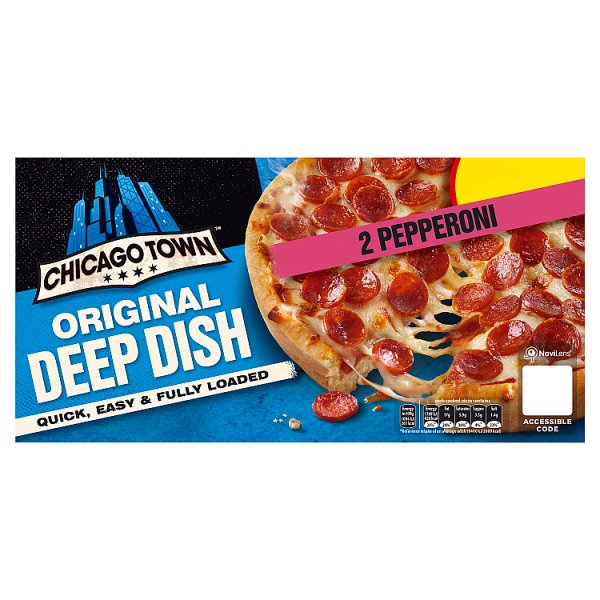 Chicago Town 2 Deep Dish Pepperoni Mini Pizzas 2x155g