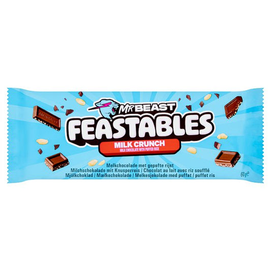 Feastables Mr Beast Milk Crunch Milk Chocolate with Puffed Rice 60g