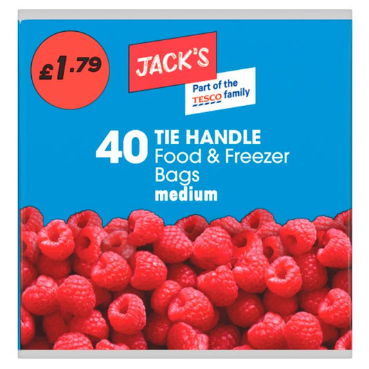 Jack's 40 Tie Handle Food & Freezer Bags Medium