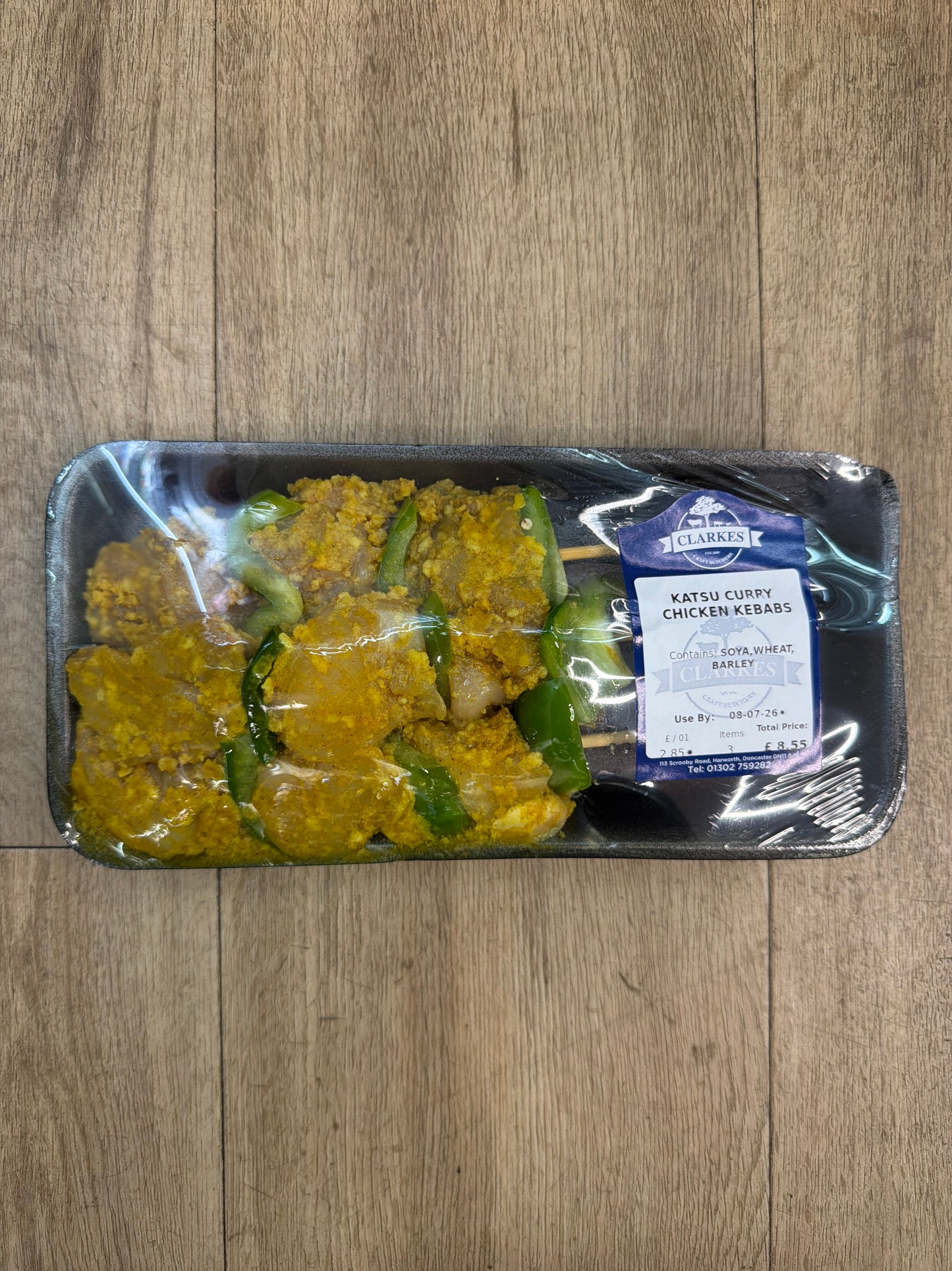 Clarkes Butchers Katsu Curry Chicken Kebab