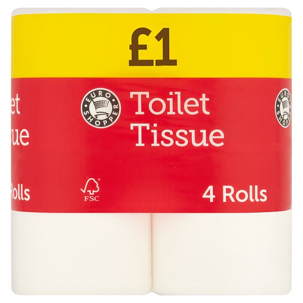 Euro Shopper Toilet Tissue 4 Rolls