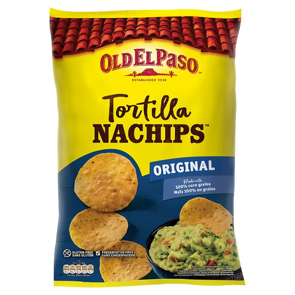 Old El Paso Original Gluten Free Tortilla Nachips 185g