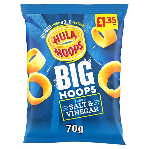 Hula Hoops Big Hoops Salt & Vinegar Crisps 70g