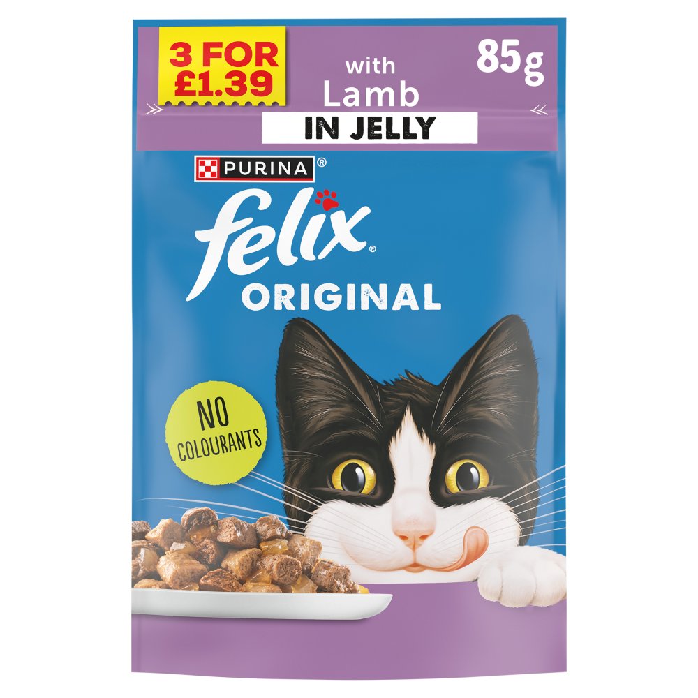 Felix Original Lamb in Jelly Wet Cat Food 85g