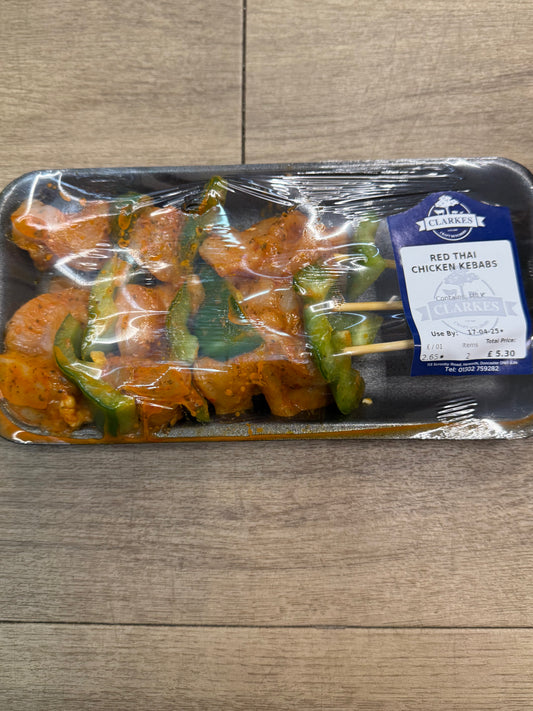 Clarkes Butchers Red Thai Chicken Kebabs