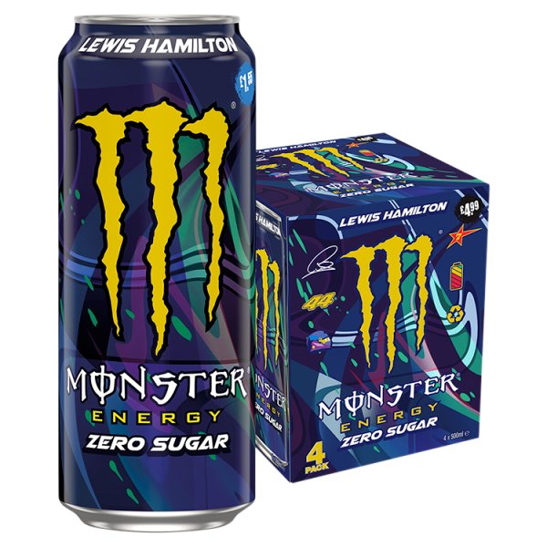 Monster Energy Drink Lewis Hamilton Zero Sugar 4x500ml
