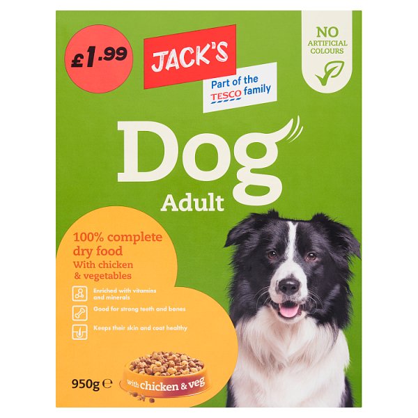 Jack's Adult Dog Food with Chicken & Veg 950g