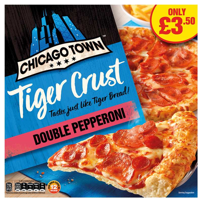 Chicago Town Tiger Crust Double Pepperoni Pizza 320g