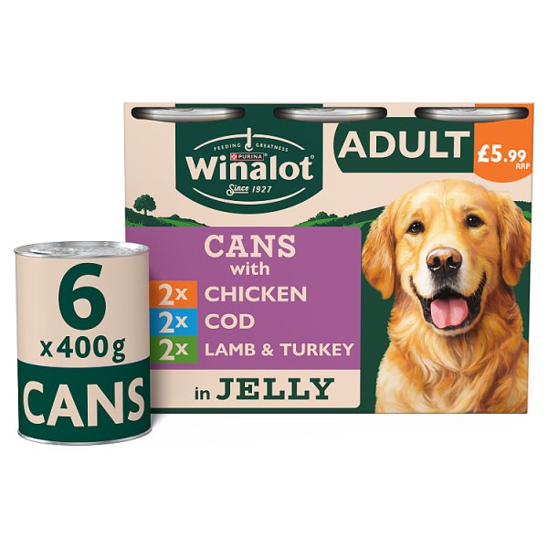 WINALOT Classics Mixed in Jelly Wet Dog Food 6x400g
