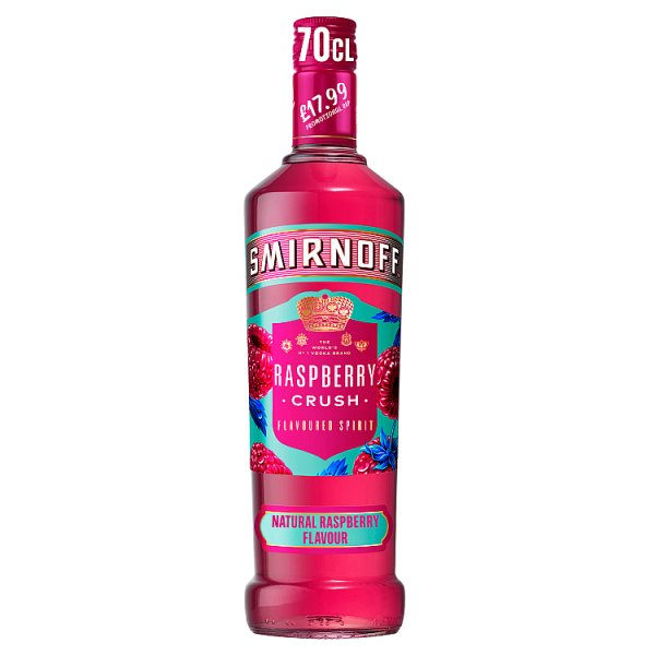 Smirnoff Raspberry Crush Vodka Based Flavoured Spirit Drink 70cl