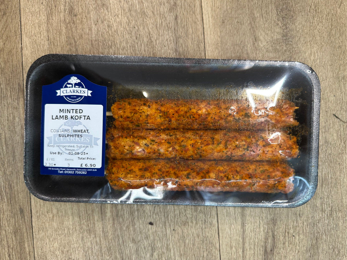 Clarkes Butchers Minted Lamb Kofta Kebab