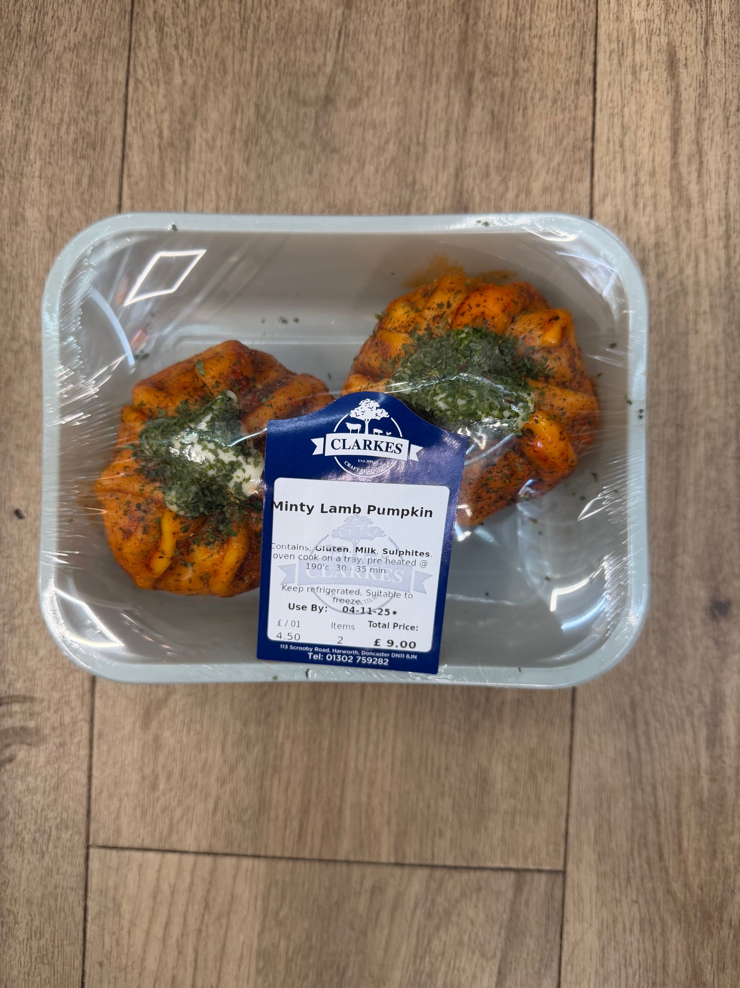 Clarkes Butchers Minty Lamb Pumpkin
