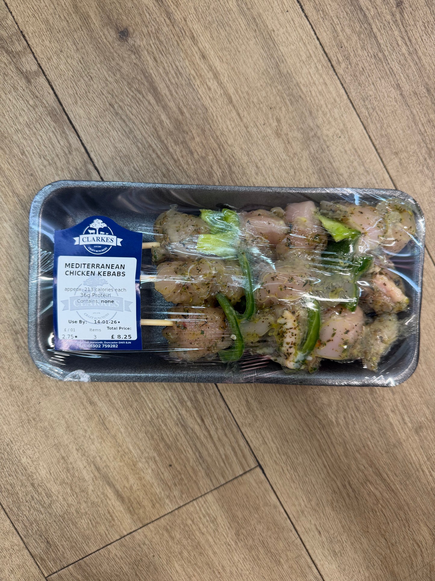 Clarkes Butchers Mediterranean Chicken Kebabs