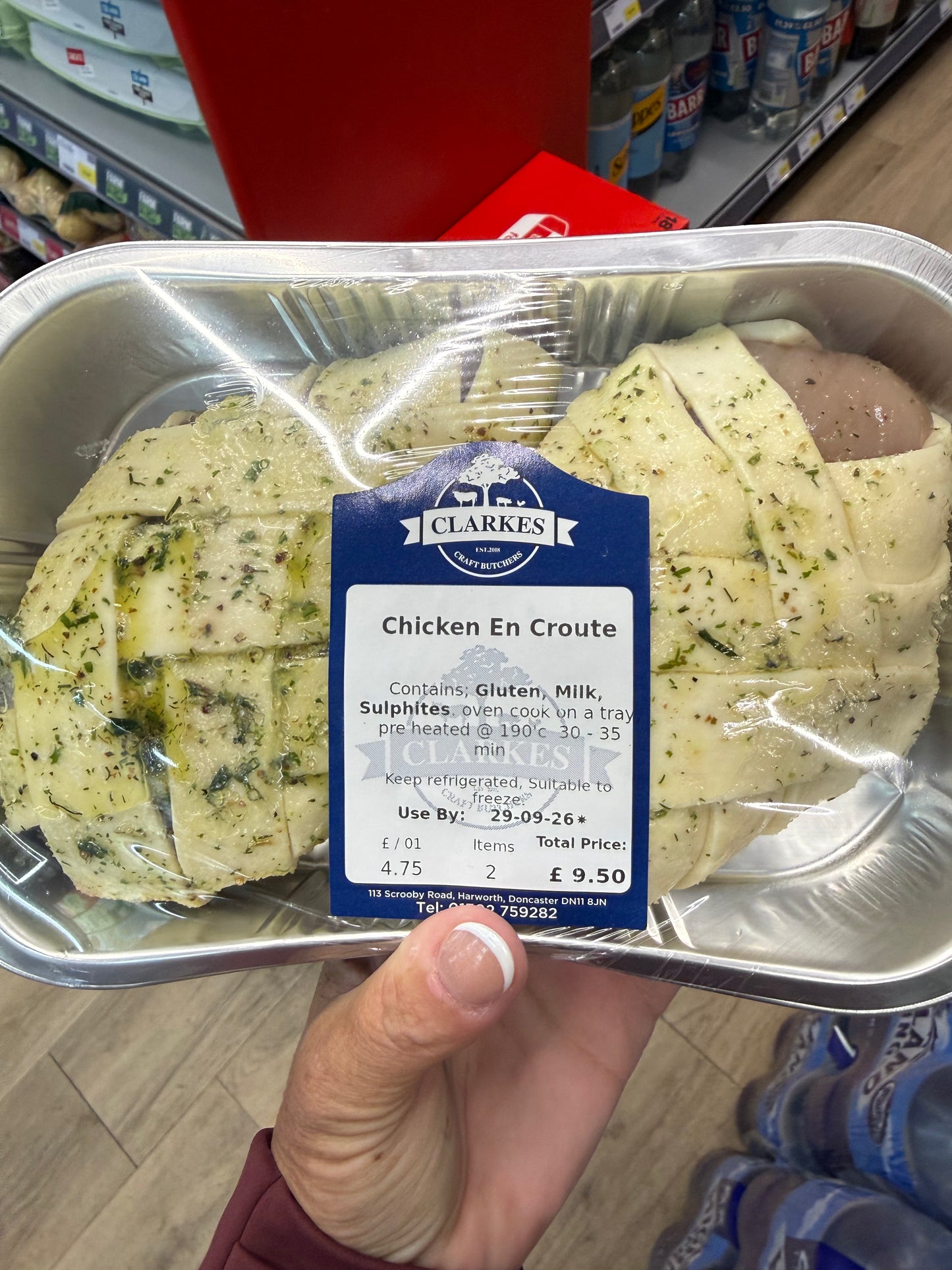 Clarkes Butchers Chicken en Croute