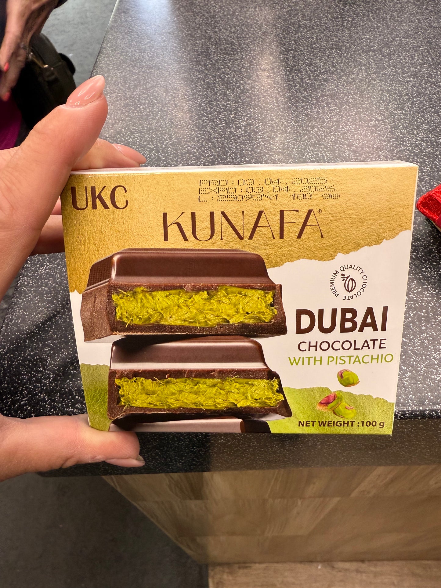 UKC Kunafa Dubai Chocolate with Pistachio 100g