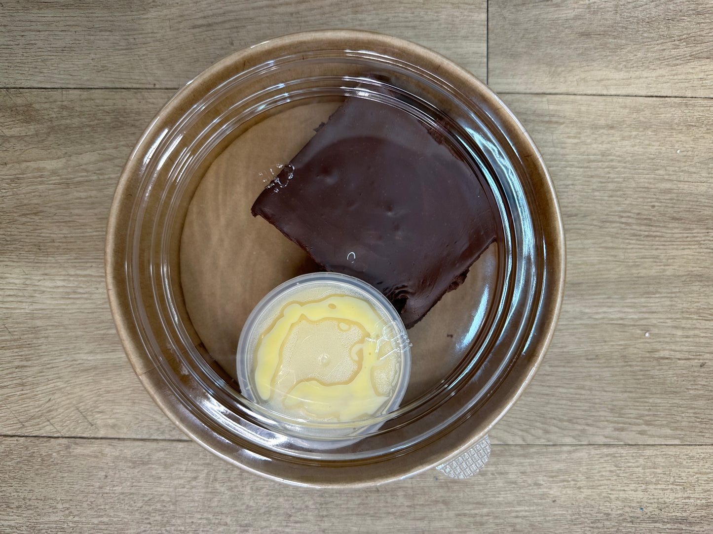 Death by Fudge Bruce Cake with Custard