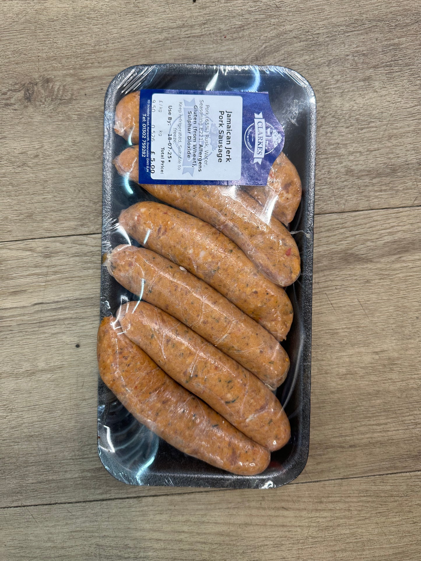 Clarkes Butchers Jamaican Jerk Sausage