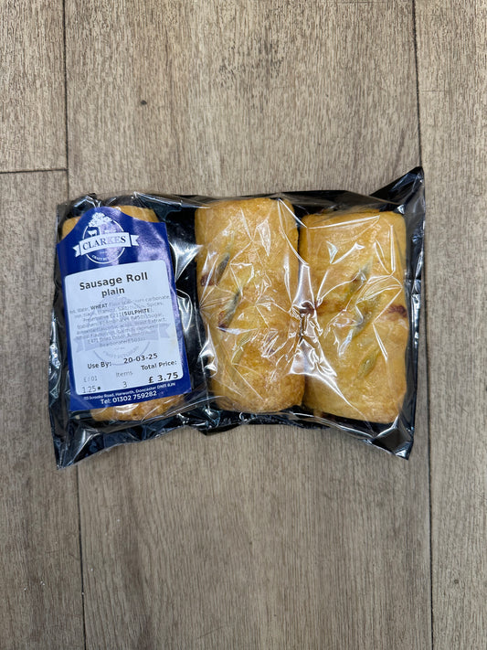 Clarkes Butchers Plain Sausage Roll 3 pack