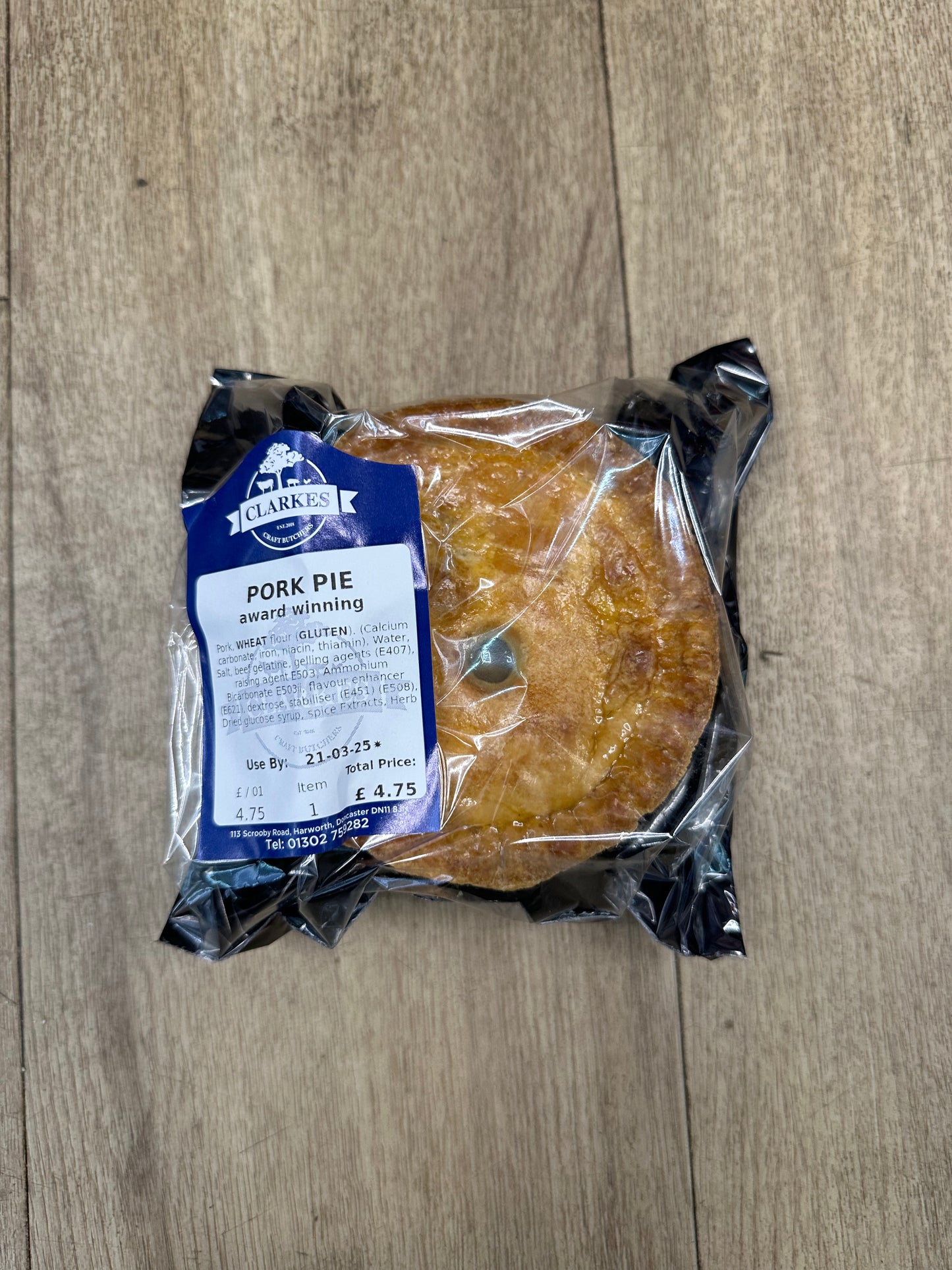 Clarkes Butchers Large Pork Pie