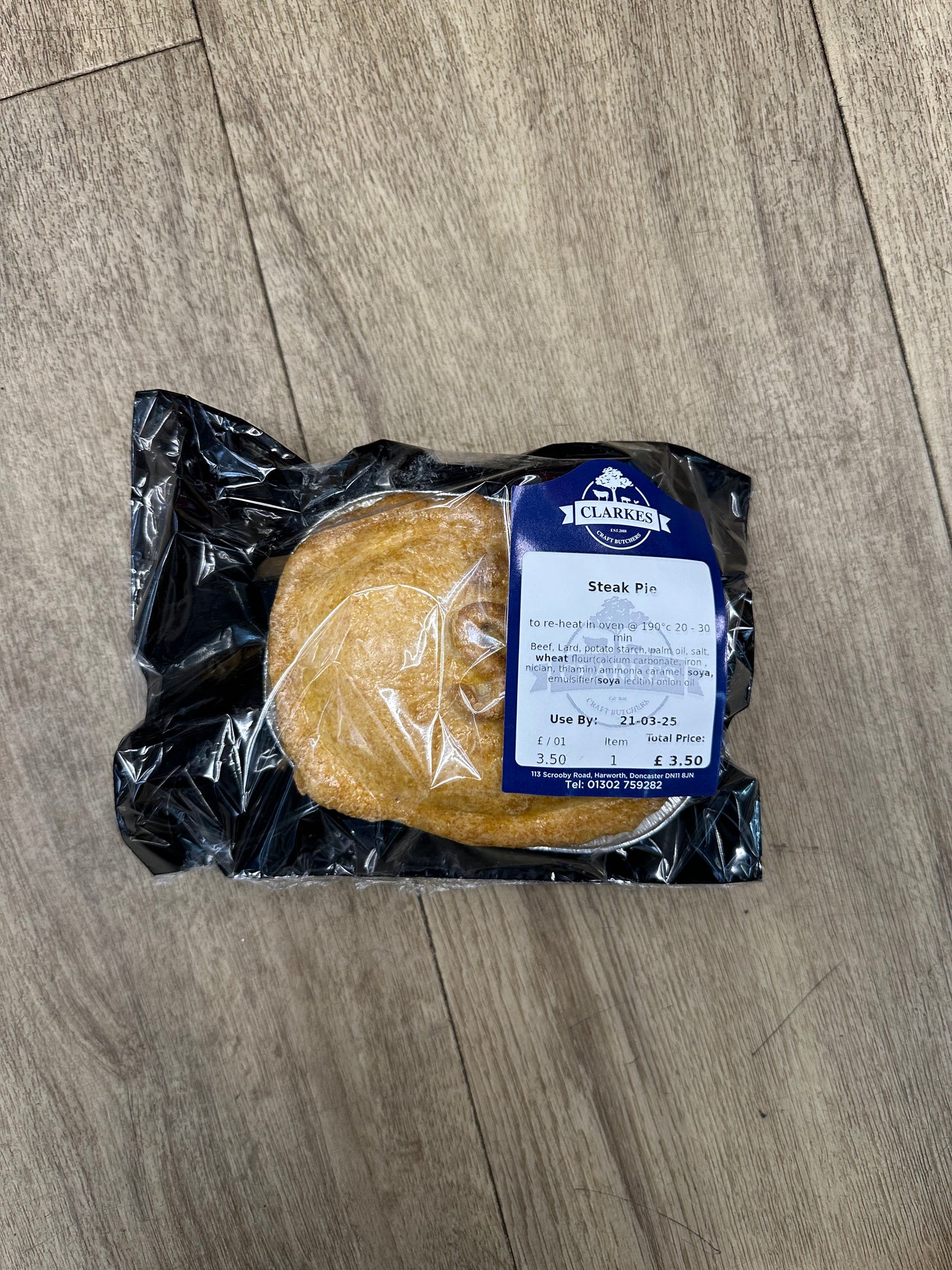 Clarkes Butchers Steak Pie