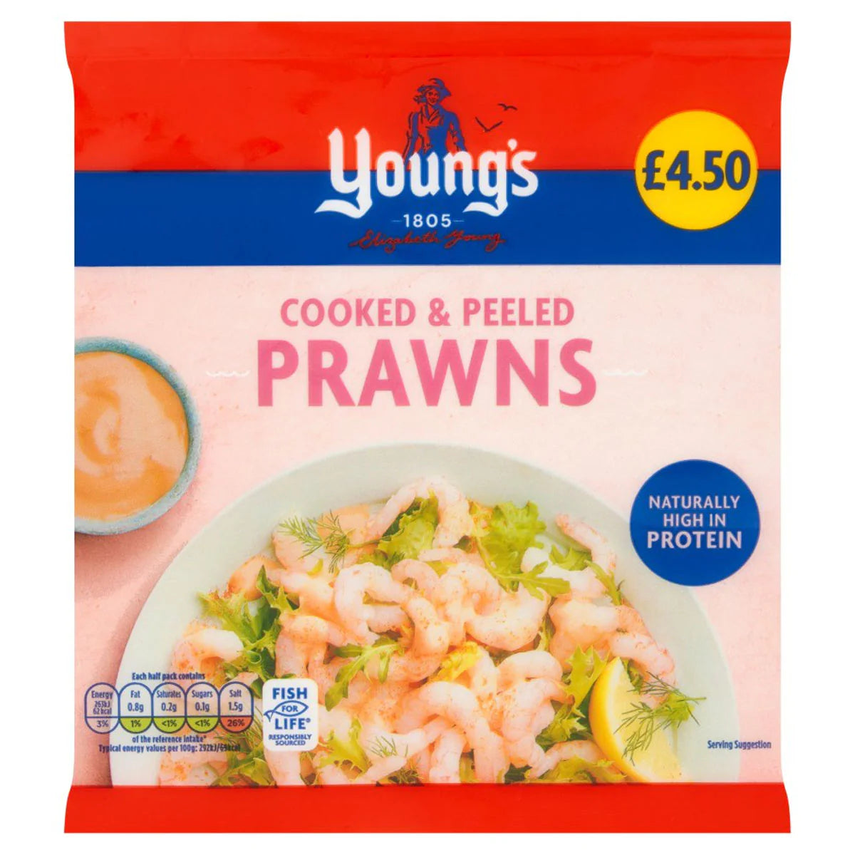 Youngs Cooked & Peeled Prawns 180g