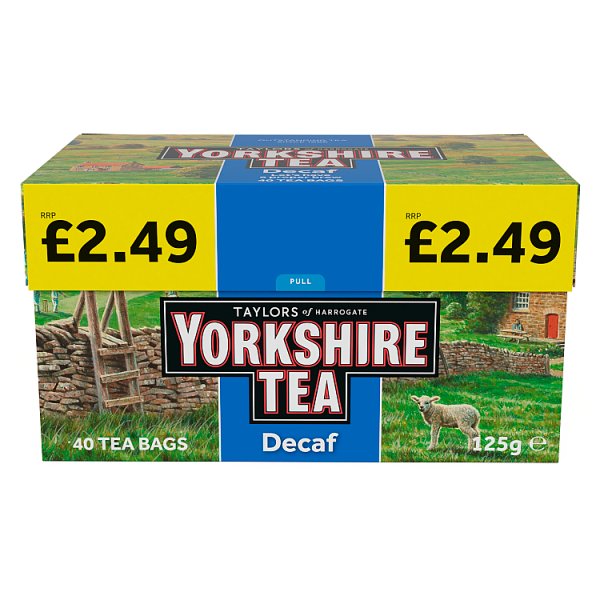 Yorkshire Tea Decaf 40 Tea Bags 125g