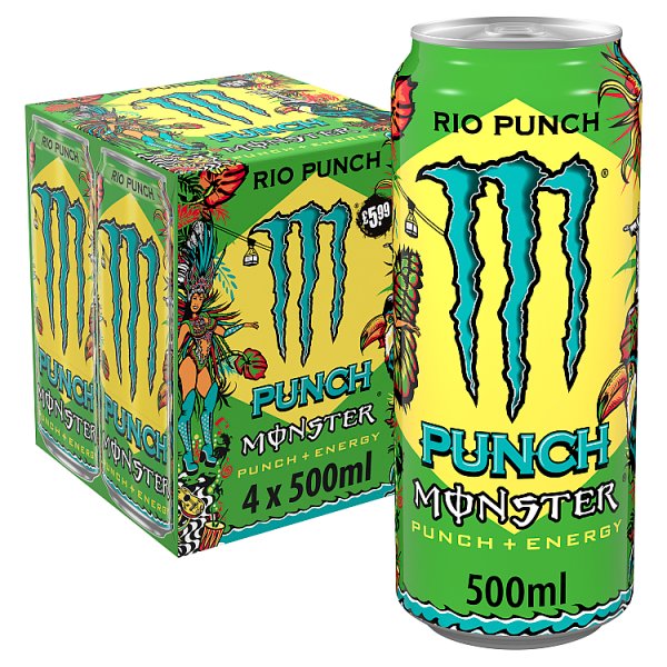 Monster Energy Drink Rio Punch 4 x 500ml