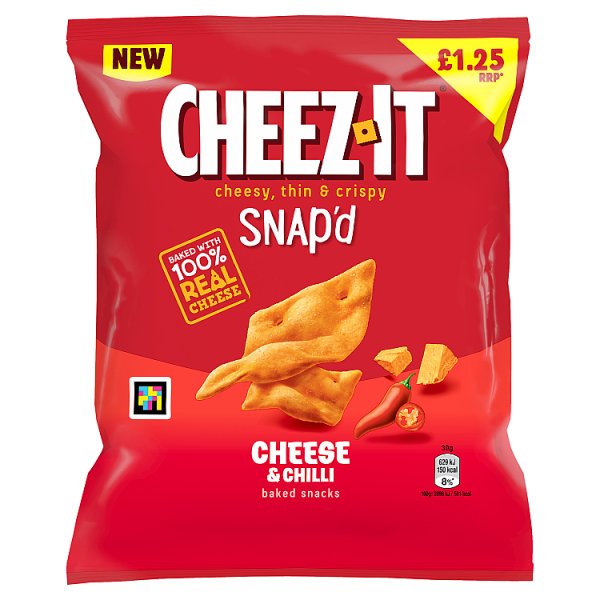 Cheez-It Cheese & Chilli Thin & Crispy Baked Snacks 65g