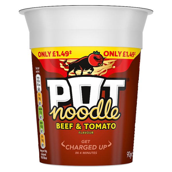 Pot Noodle Standard Pot Beef & Tomato 90g