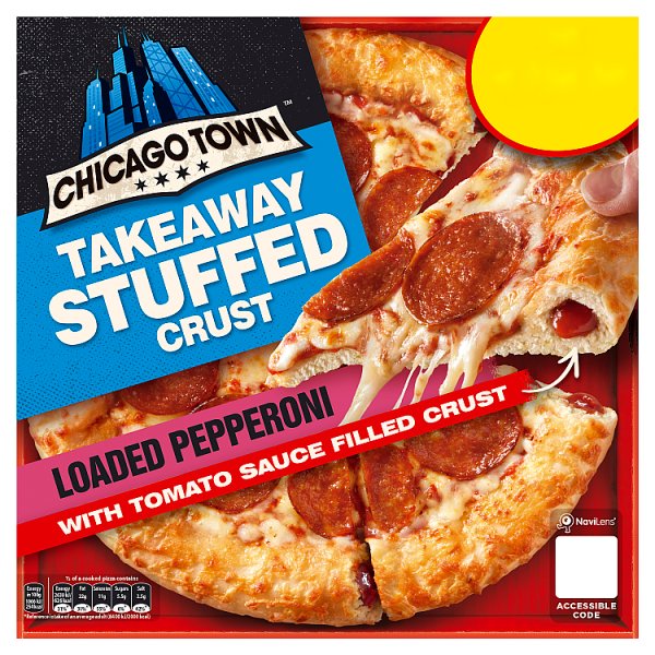 Chicago Town Takeaway Stuffed Crust Pepperoni Medium Pizza 490g