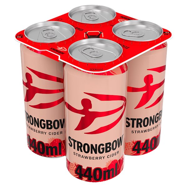 Strongbow Strawberry Cider Can 4x440ml