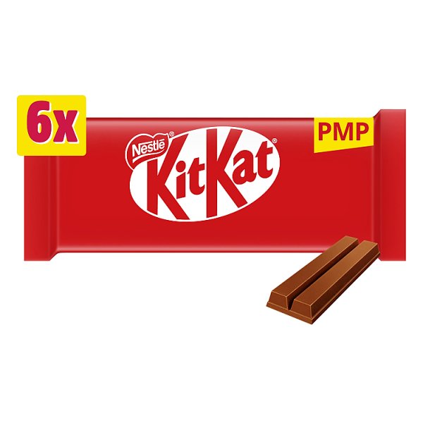 Kit Kat 2 Finger Milk Chocolate Biscuit Bar Multipack 6 Pack
