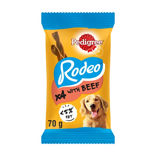 Pedigree Rodeo Adult Dog Treats Beef 4 Sticks 70g