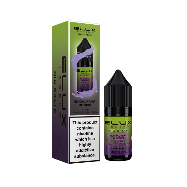 Elux Legend 10ml Nicotine Salt E-Liquids BLACKCURRANT MENTHOL 20mg Nic Salts
