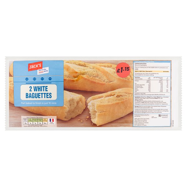 Jack's 2 White Baguettes