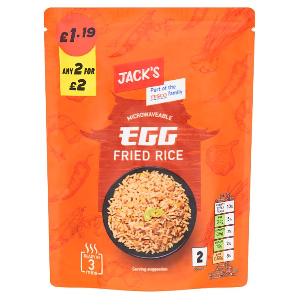 Jack's Microwaveable Egg Fried Rice 250g
