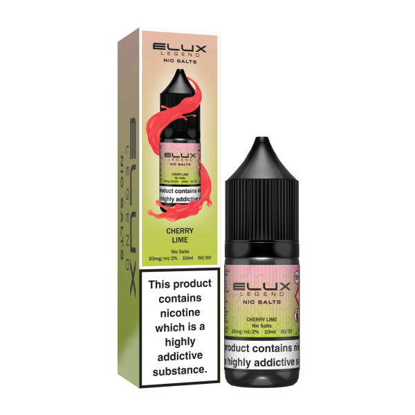 Elux Legend 10ml Nicotine Salt E-Liquids CHERRY LIME 10mg Nic Salts
