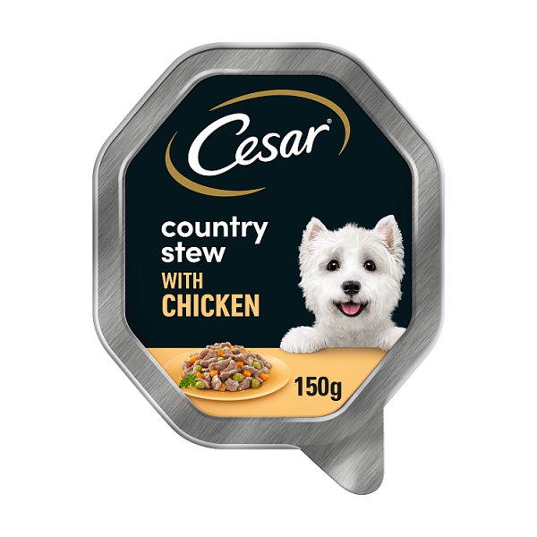 Cesar Country Stew Adult Wet Dog Food Tray Chicken & Veg in Gravy 150g