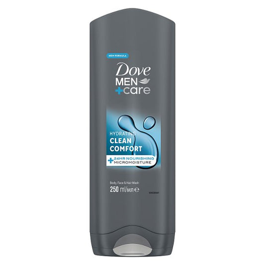 Dove Men+Care Hair + Face + Body Wash Clean Comfort 250ml