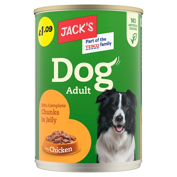 Jack's Dog Adult 100% Complete Chunks in Jelly with Chicken 415g