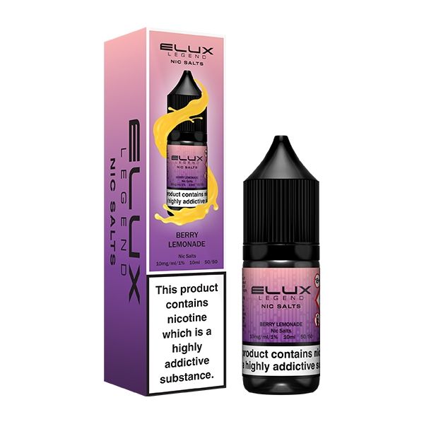 Elux Legend 10ml Nicotine Salt E-Liquids BERRY LEMONADE 10mg Nic Salts